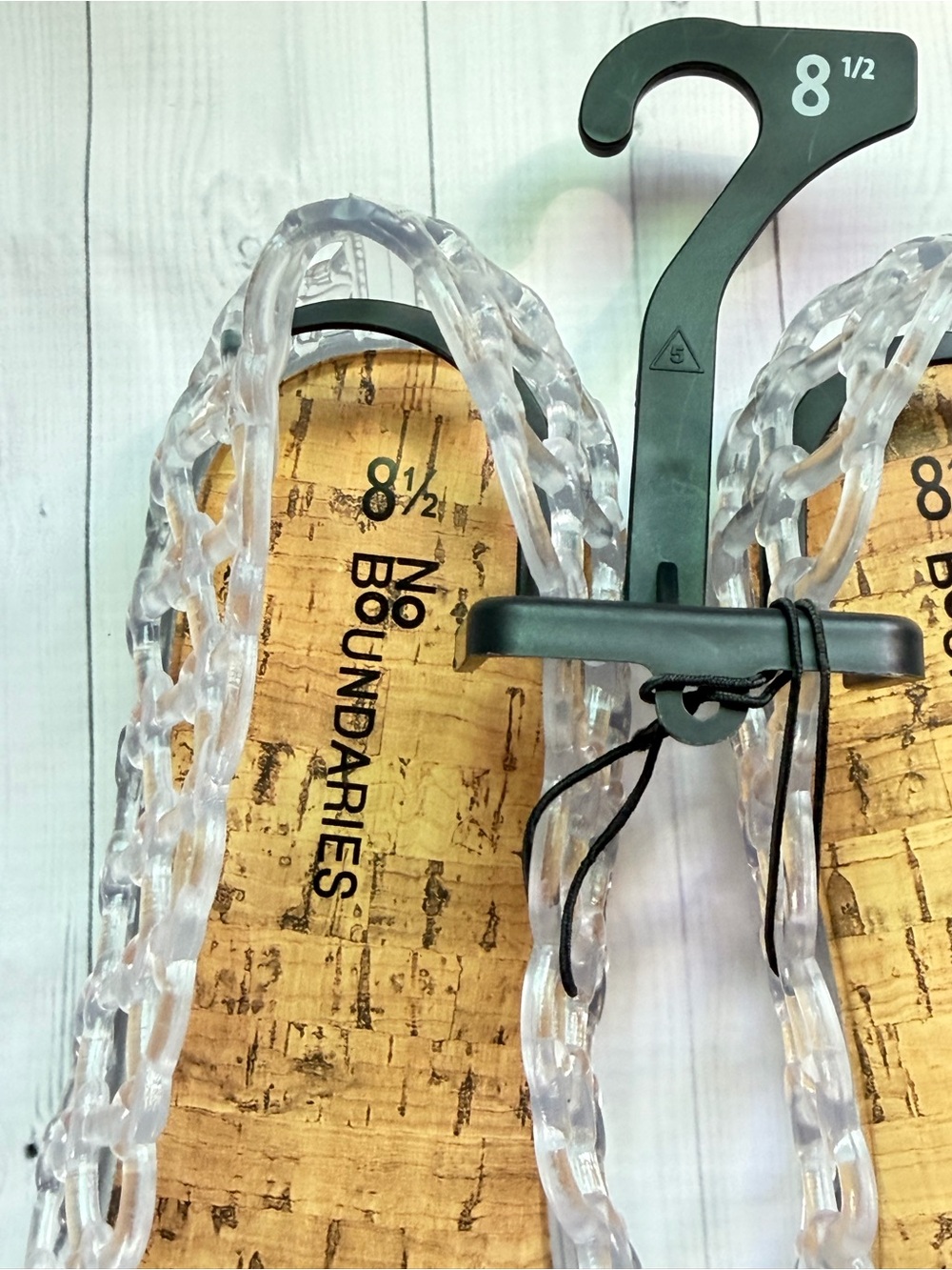 No Boundaries Clear Jelly Lattice Ballet Flats Women's 8.5 - Picture 3 of 9